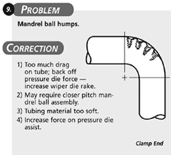 Mandrel ball humps
