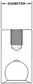 “H” style shank link diameters